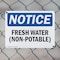 Signmission Fresh Water (Non-Potable), 14 in W x Rectangle, Plastic OS-2PACK-NS-P-1014-L-12920 - alternate 5